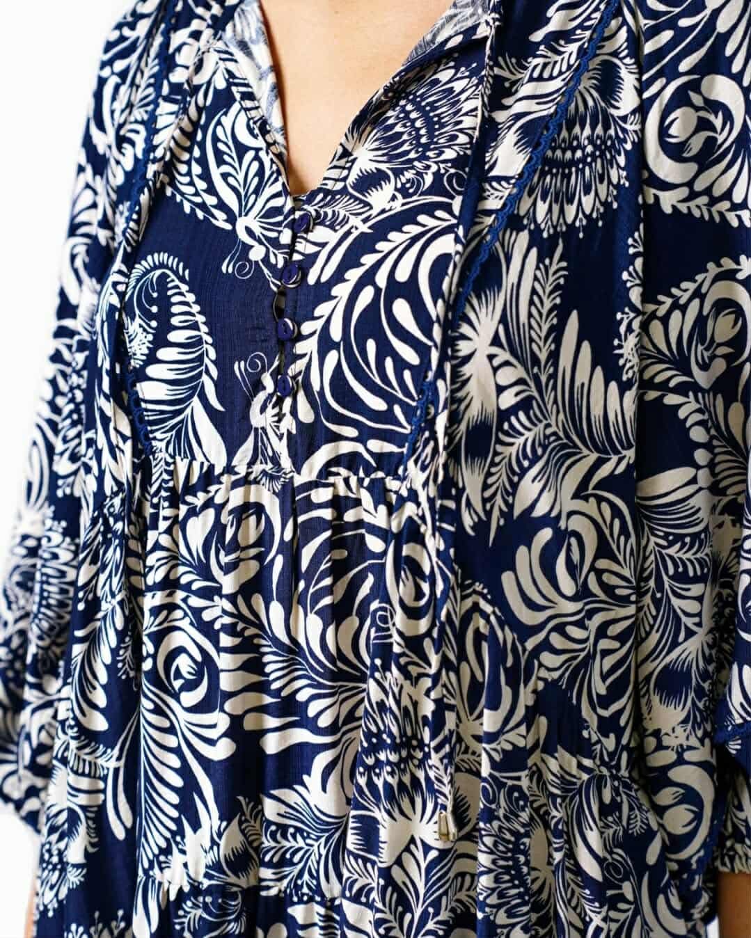 Eliana Dress Navy Floral Print
