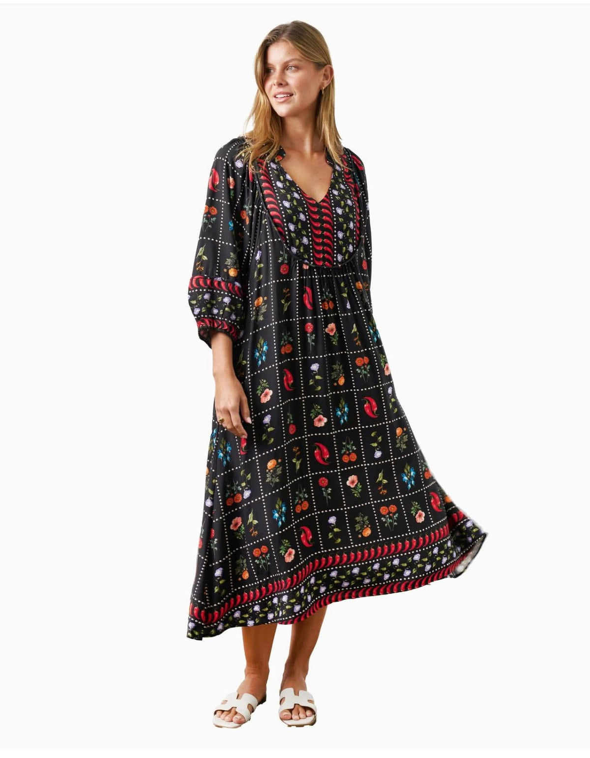 Neisha Dress Chilli Print