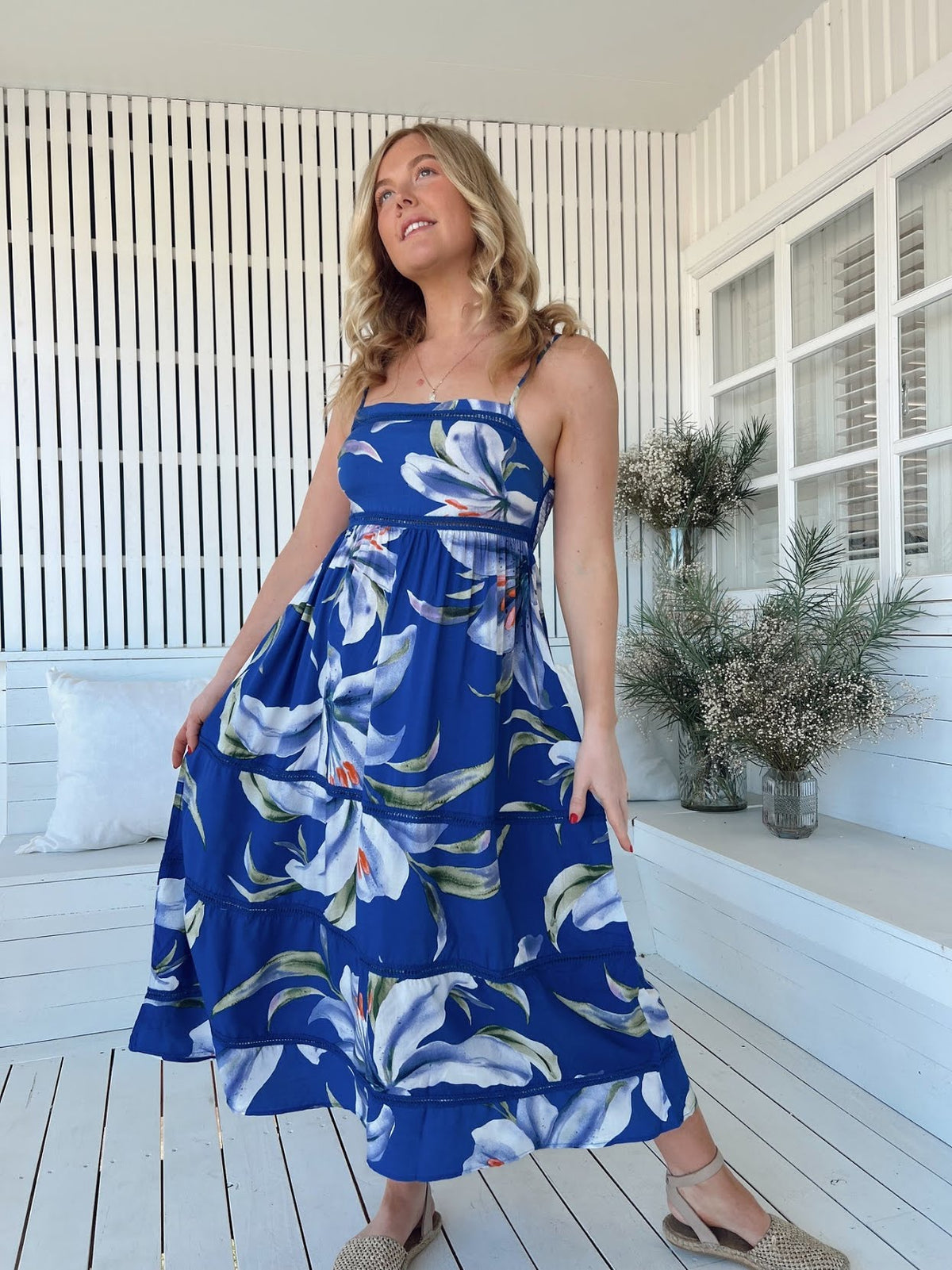 Asteria Print Heidi Midi Dress