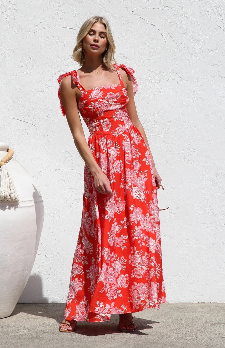 Alazne Dress Red Floral