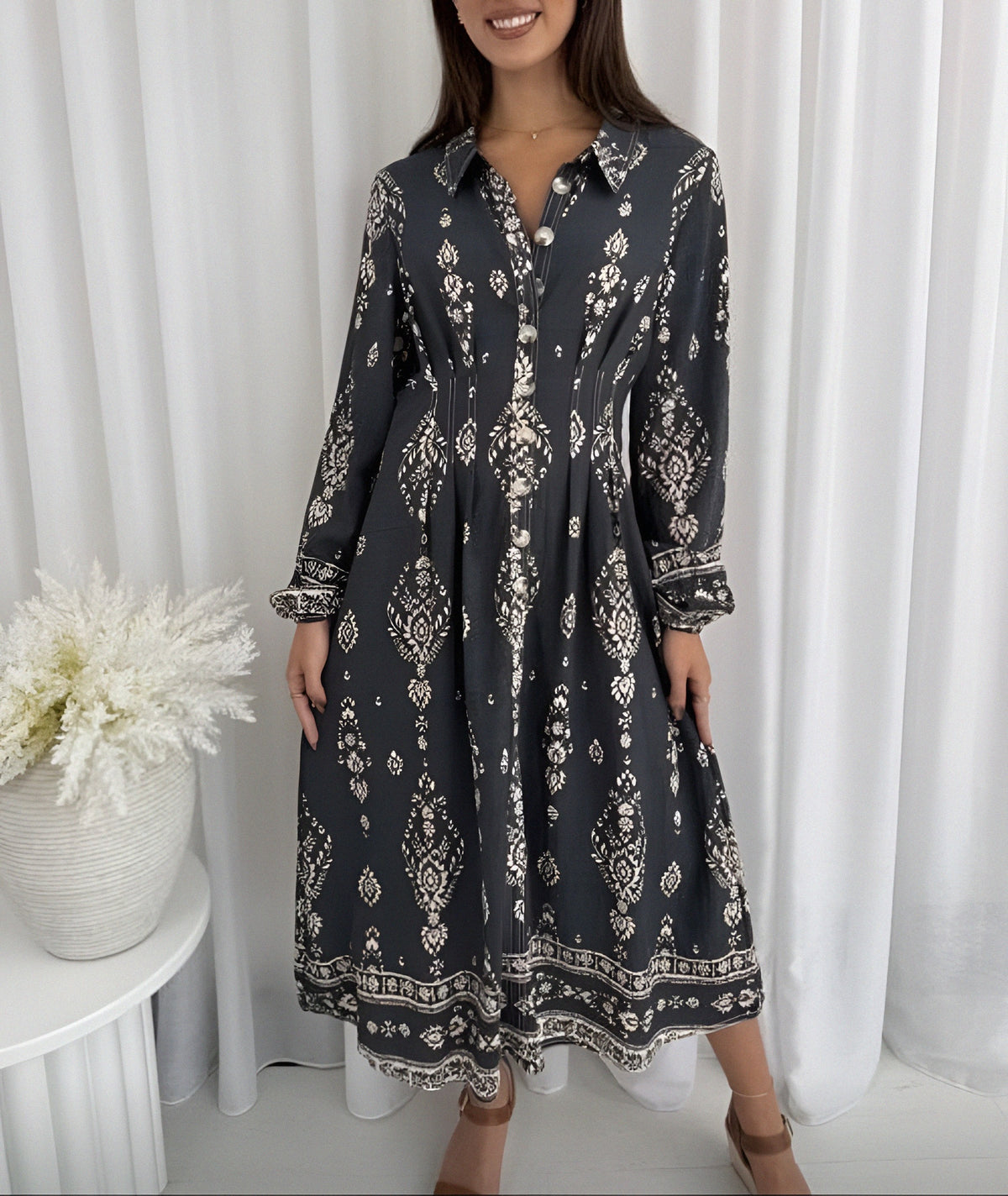 Moira Dress Charcoal