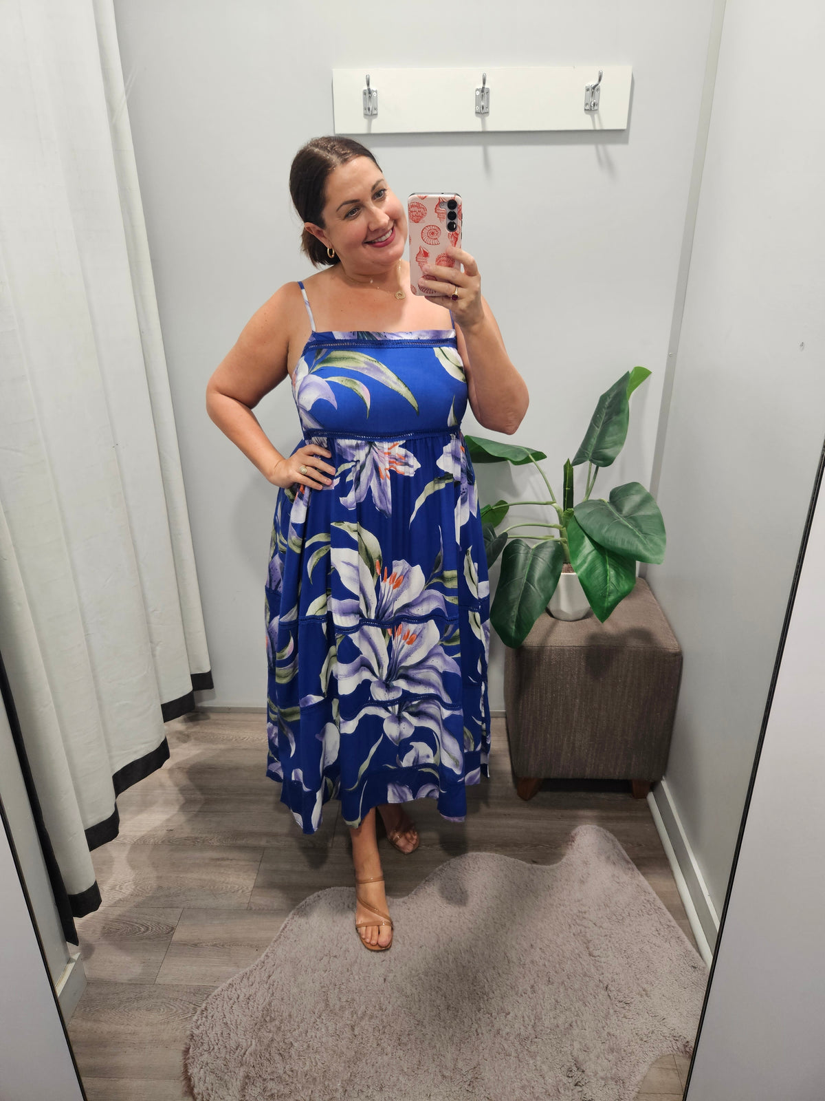 Asteria Print Heidi Midi Dress