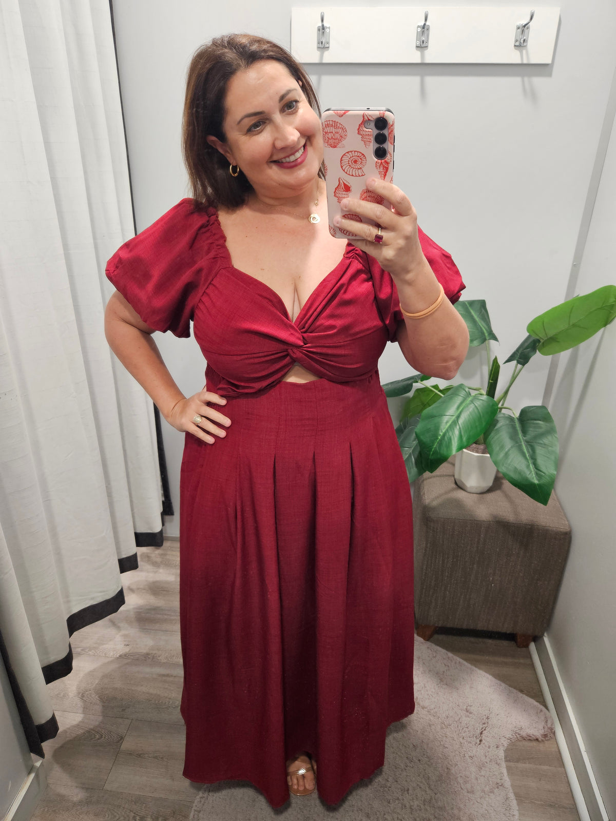 Ebony Dress Burgundy