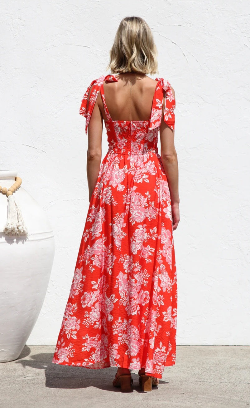 Alazne Dress Red Floral
