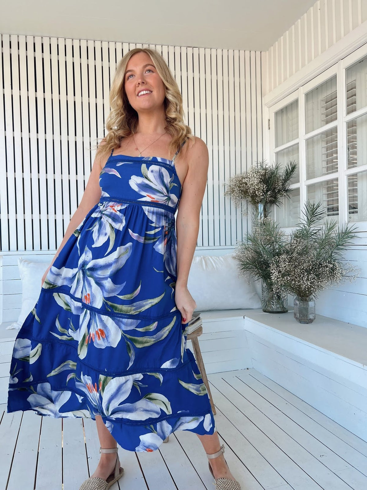 Asteria Print Heidi Midi Dress