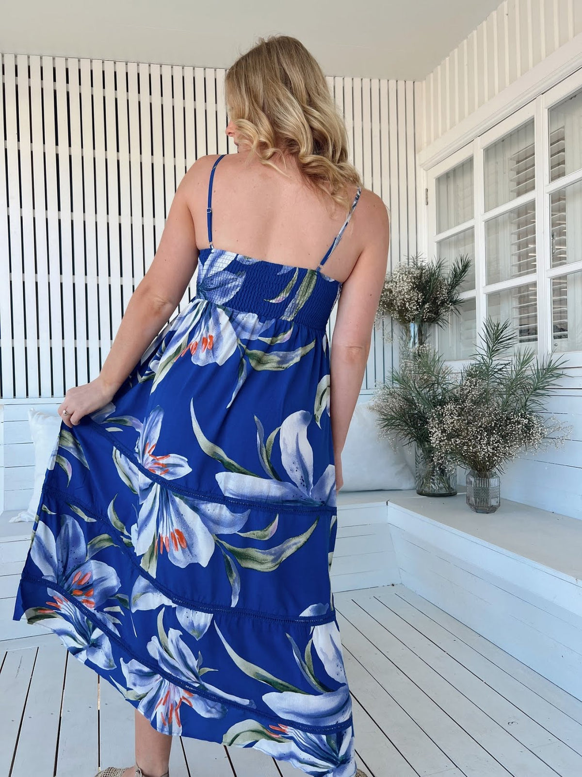 Asteria Print Heidi Midi Dress