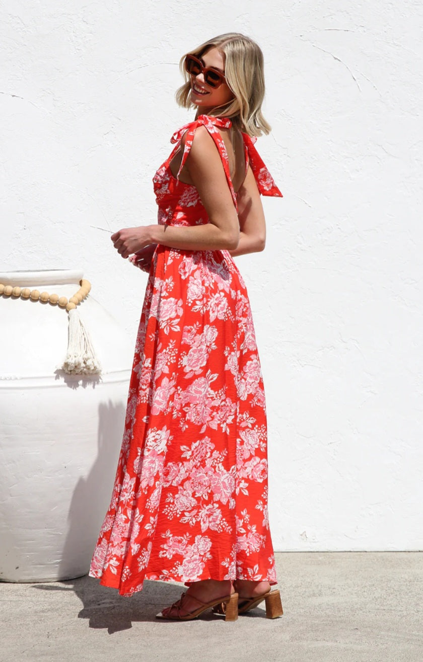 Alazne Dress Red Floral