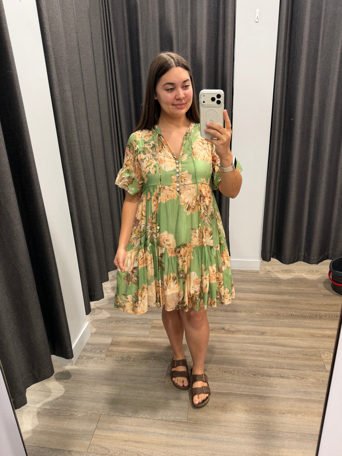 Rosalie Dress Green Floral