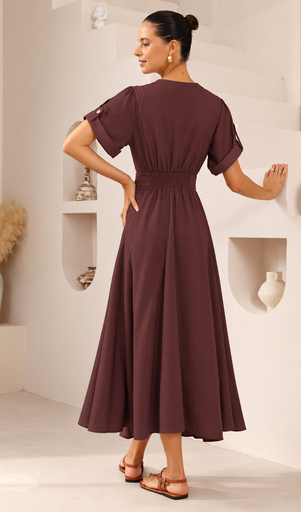 Natalia Dress Chocolate