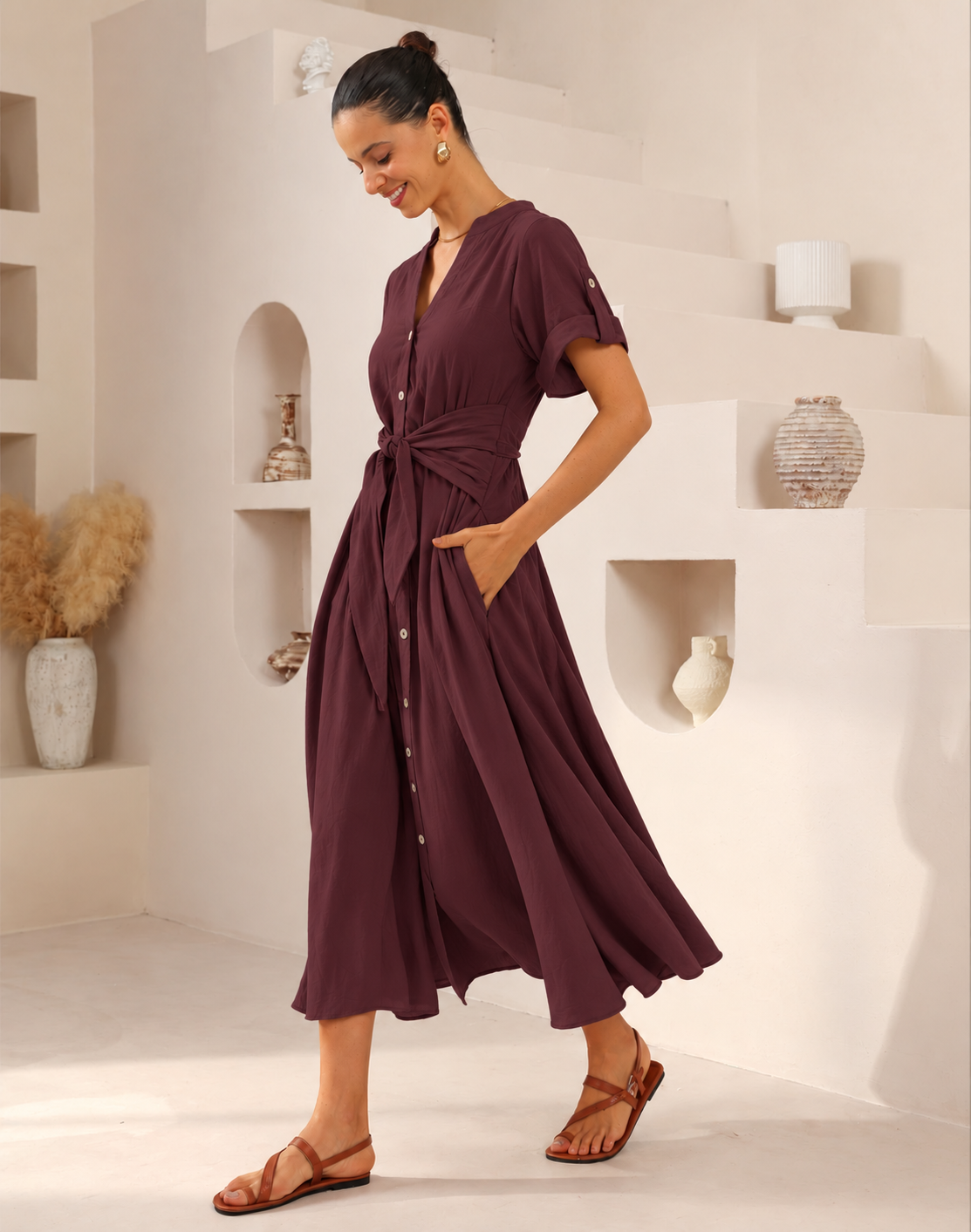 Natalia Dress Chocolate