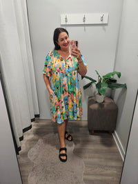 Drew Dress Jungle Print