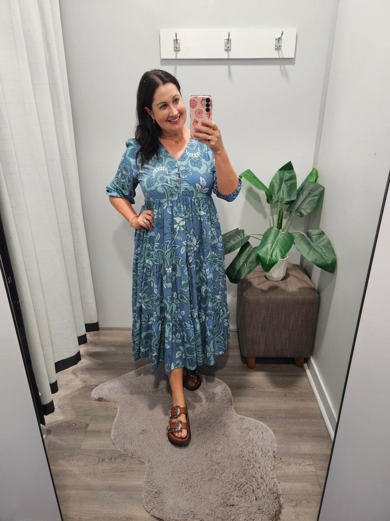 Serenade Print Eve Midi Dress