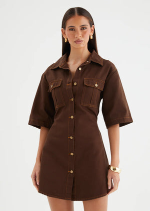Rory Dress Chocolate