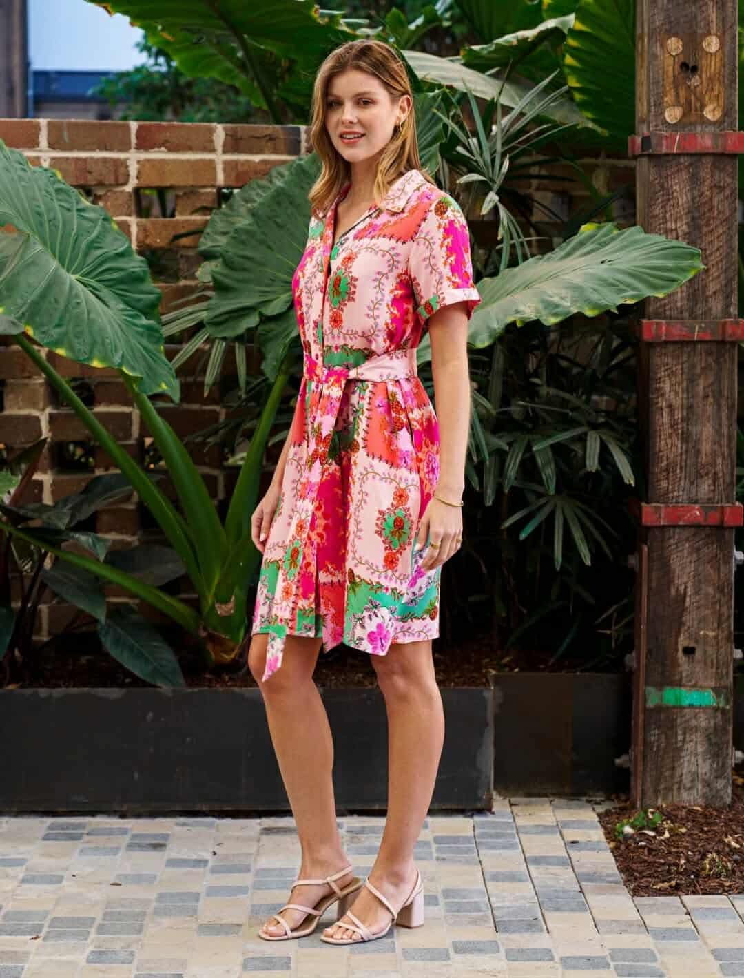 Cherie Dress Hibiscus Print