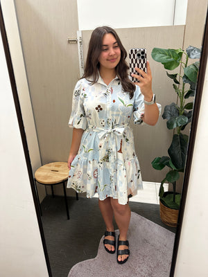 Sabrina Dress Blue Floral