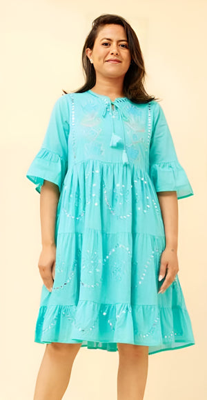 Tara Dress Turquoise