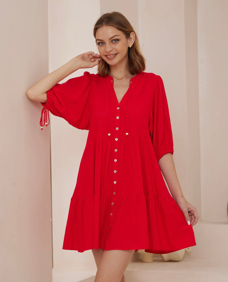 Sonya Dress Red