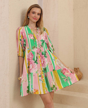 Sonya Dress Pink Floral
