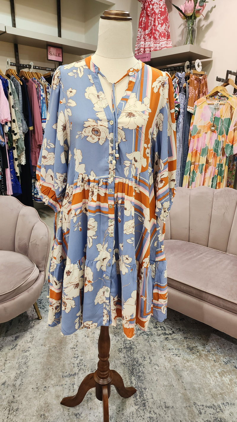 Sonya Dress Blue Floral