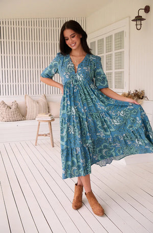 Serenade Print Eve Midi Dress