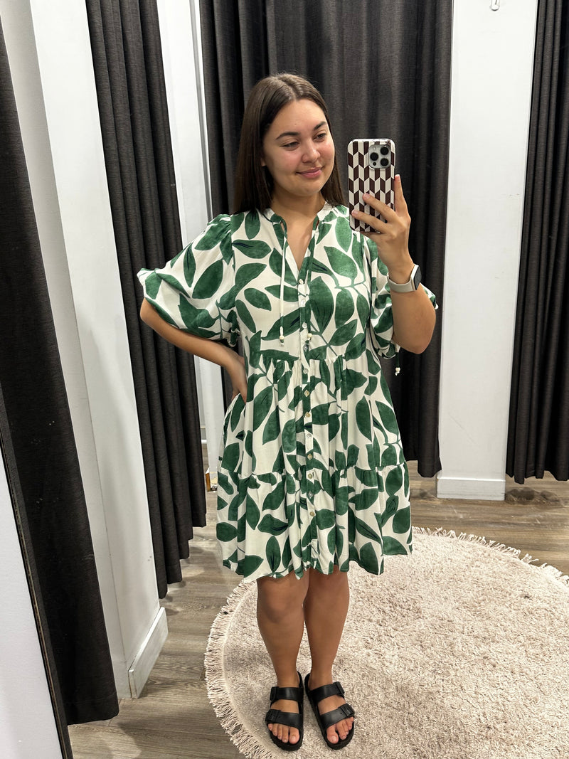 Sonya Dress Forest Green