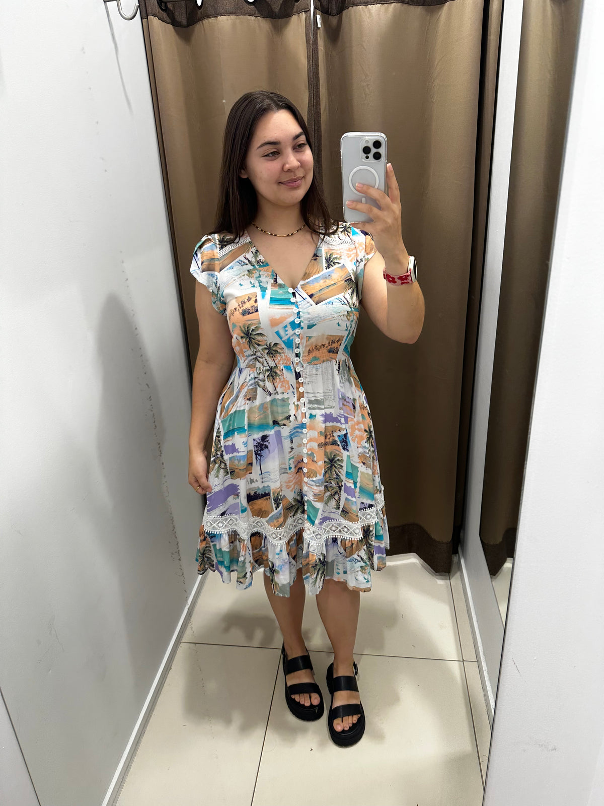 Genie Dress Beach Print