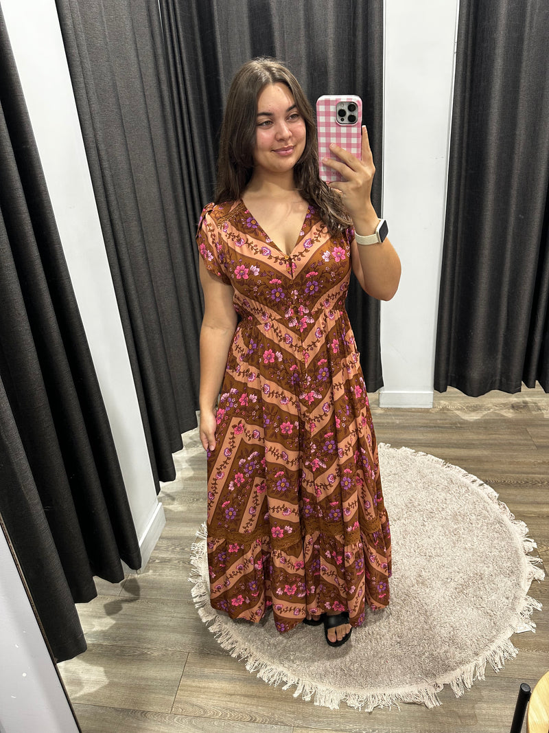 Savanna Print Carmen Maxi