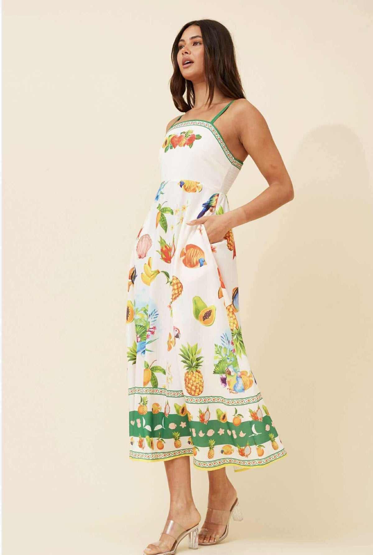 Keziah Dress Tropical Print