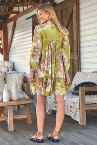 Mistletoe Print Aimee Mini Dress