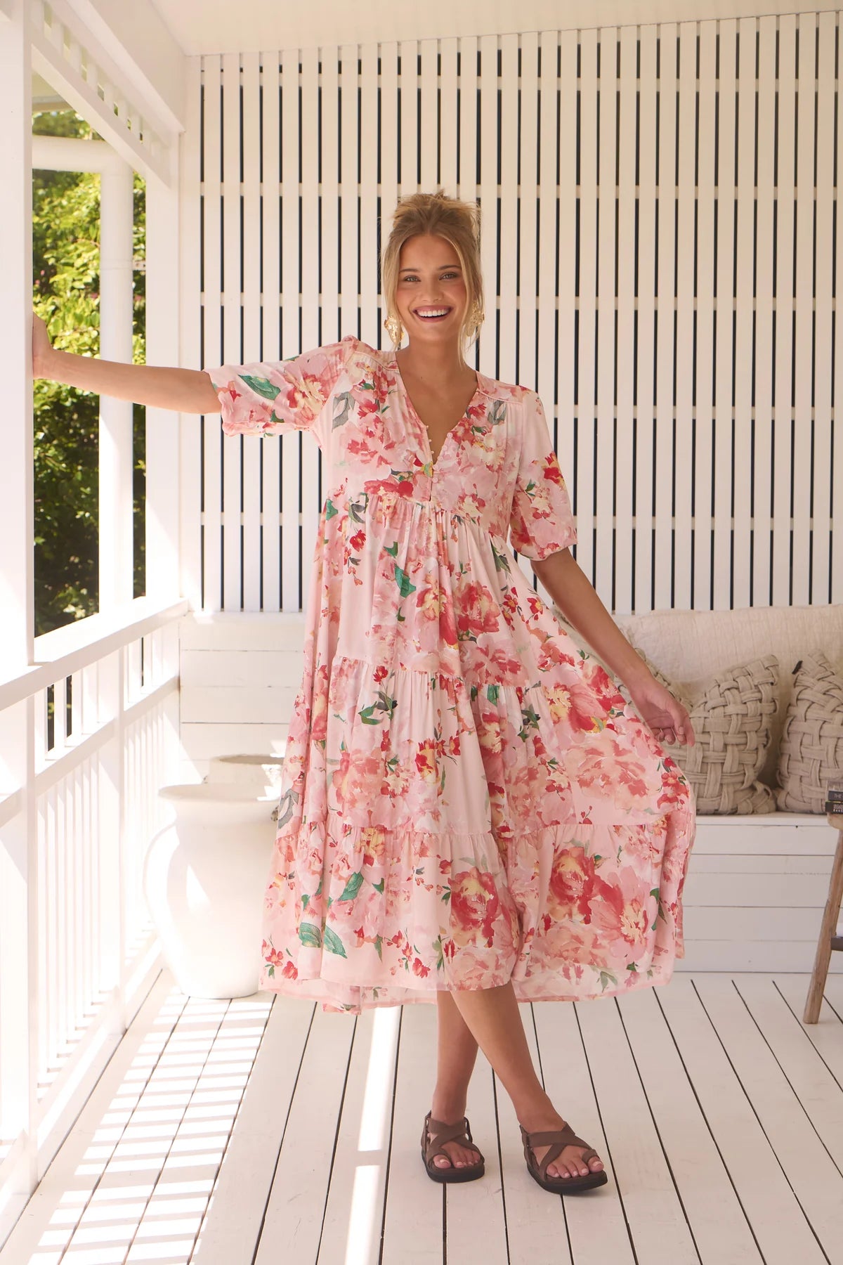 Alessia Print Eve Midi Dress