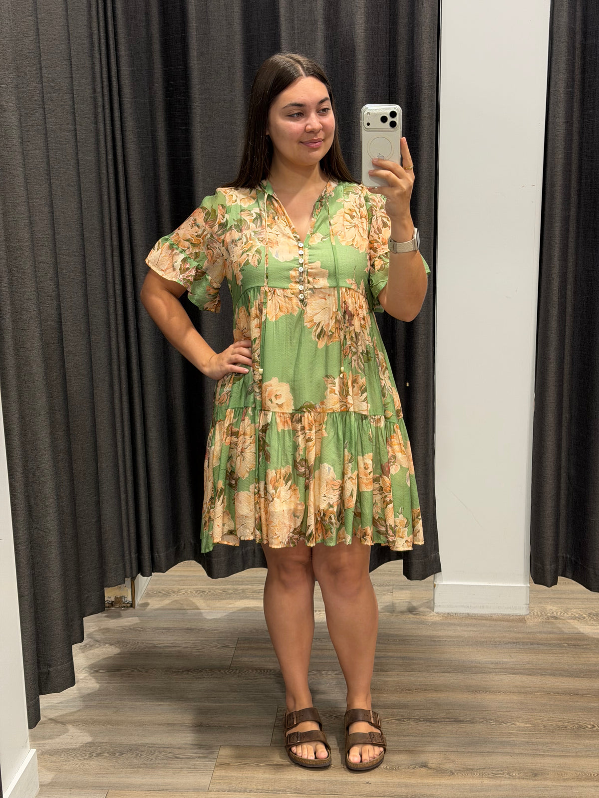 Rosalie Dress Green Floral