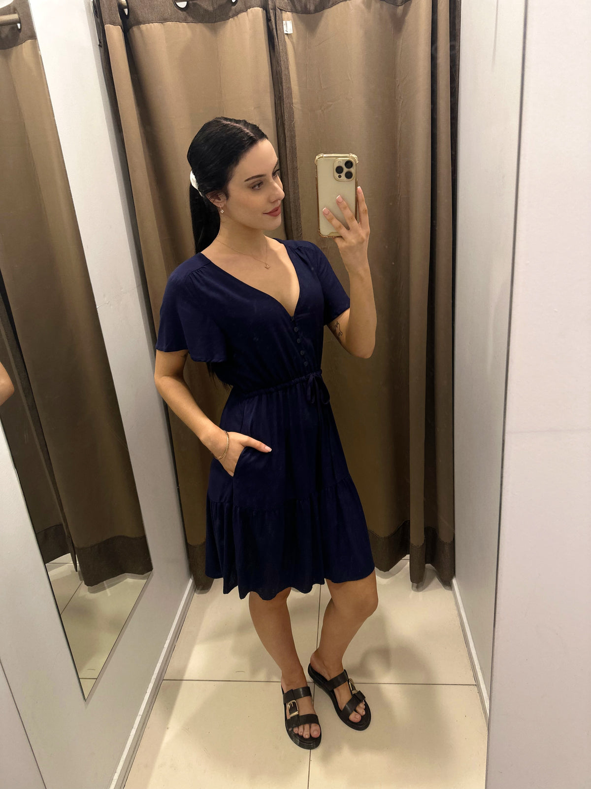 Emi Dress Navy