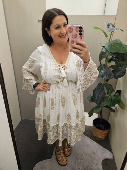Bria Dress White