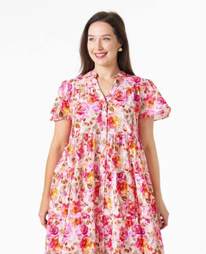 Celia Dress Pink Floral