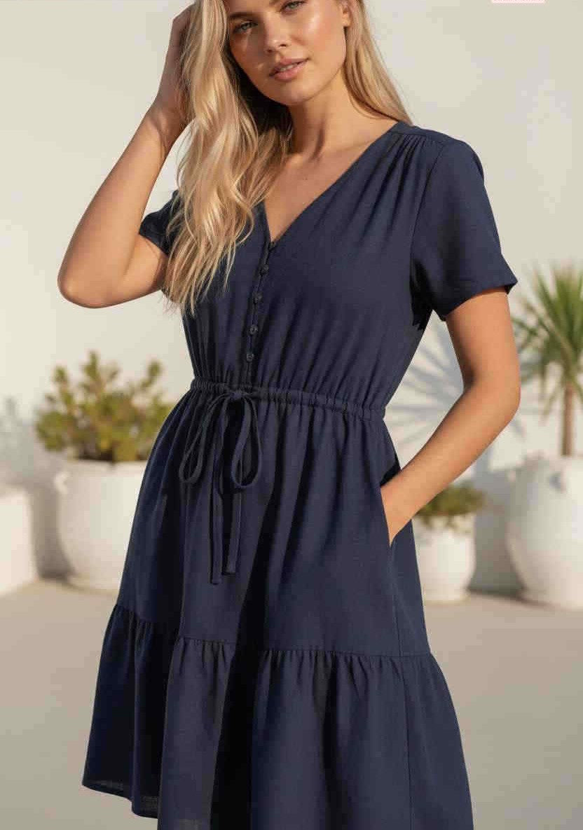 Emi Dress Navy