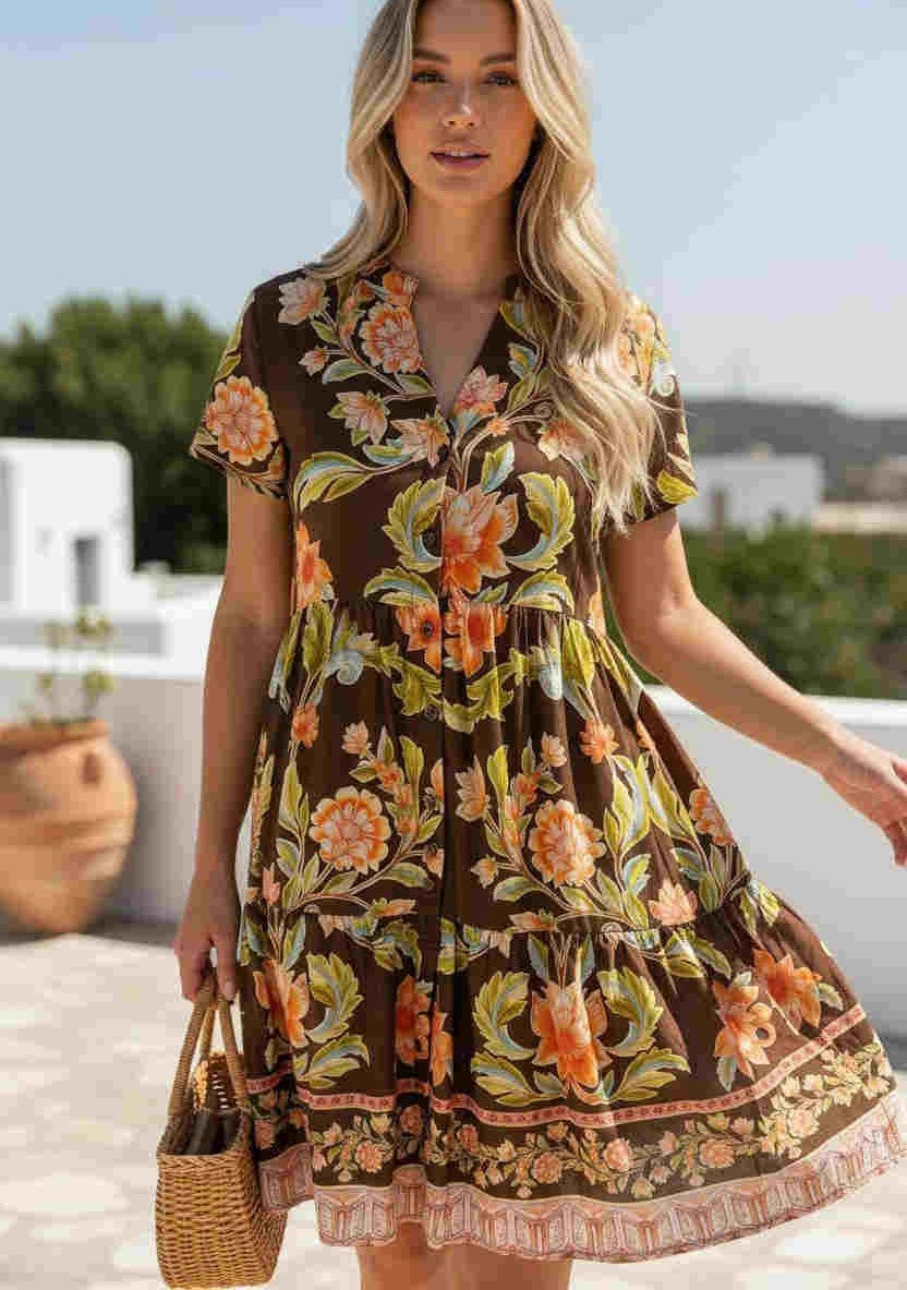 Arden Dress Chocolate