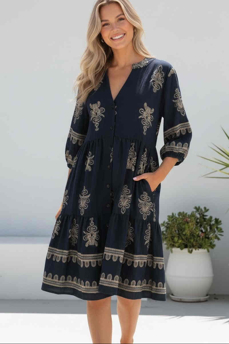 Sandine Dress Navy
