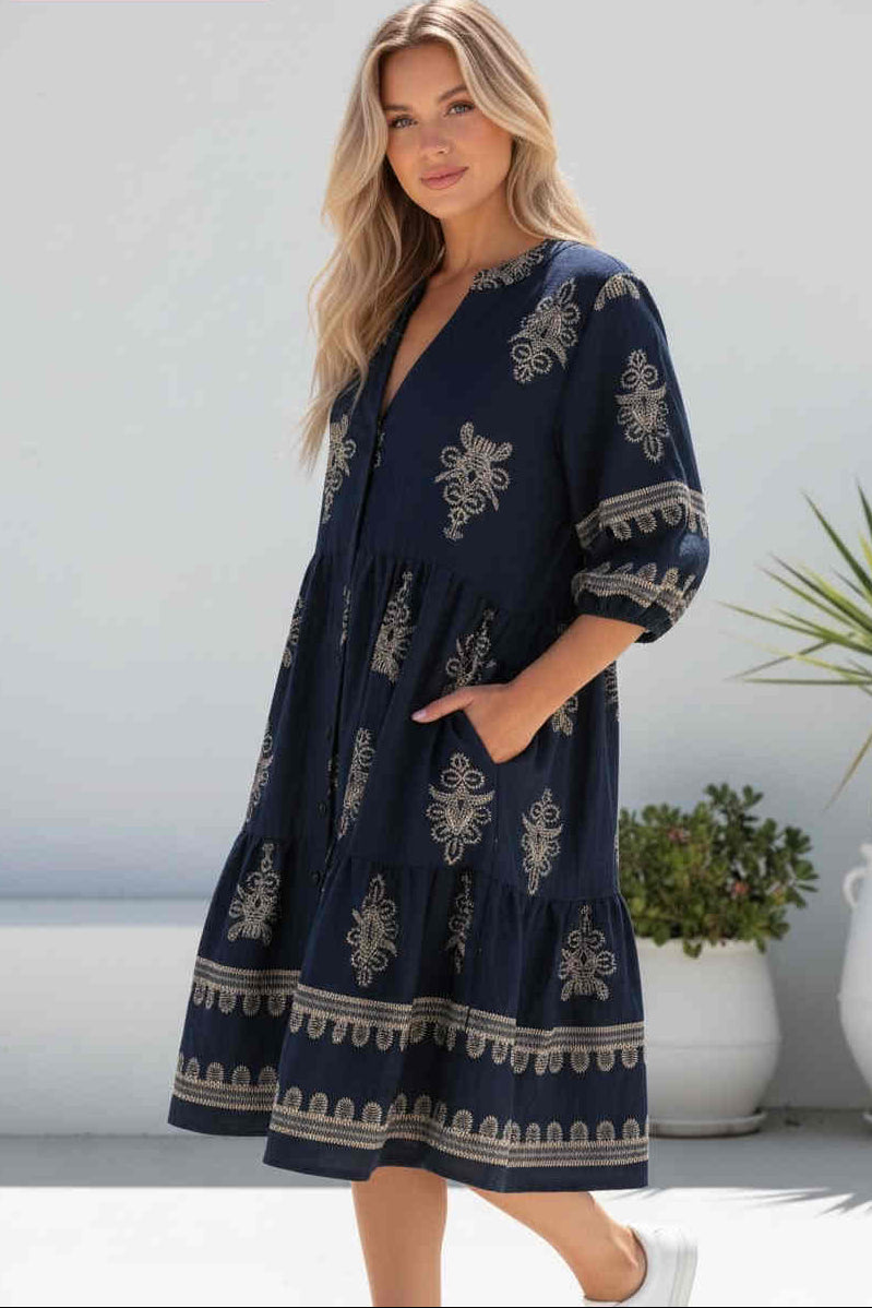 Sandine Dress Navy
