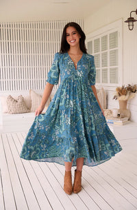 Serenade Print Eve Midi Dress