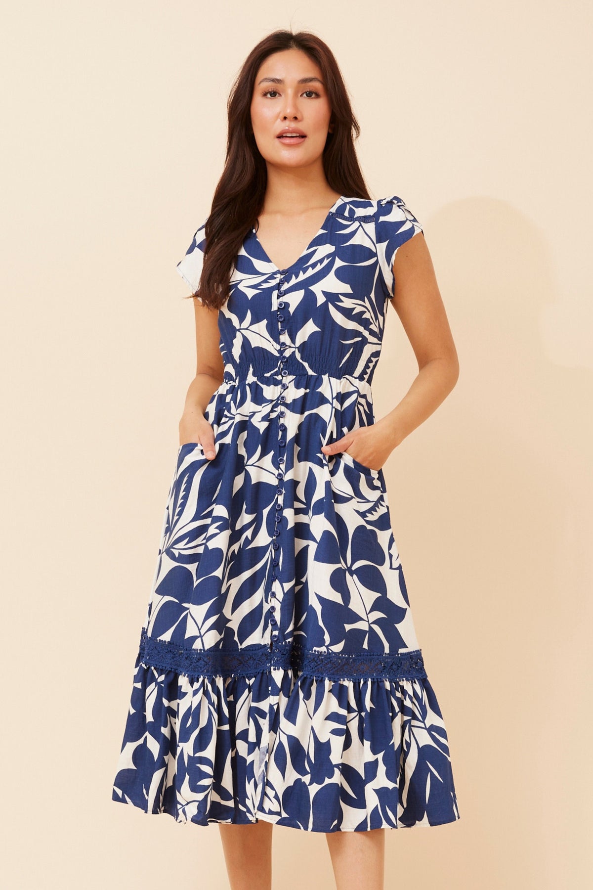 Aggie Dress Blue Leaf