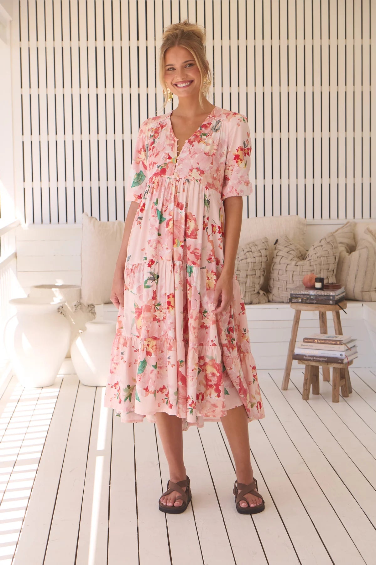 Alessia Print Eve Midi Dress