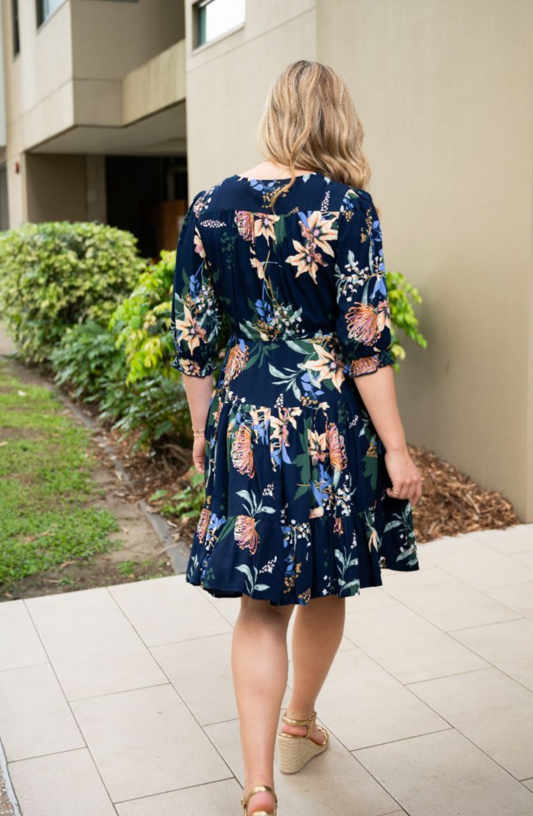 Koda Dress Navy Floral