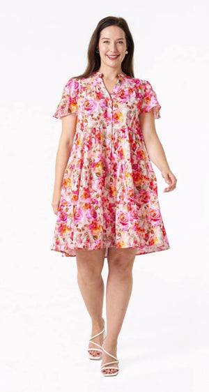 Celia Dress Pink Floral