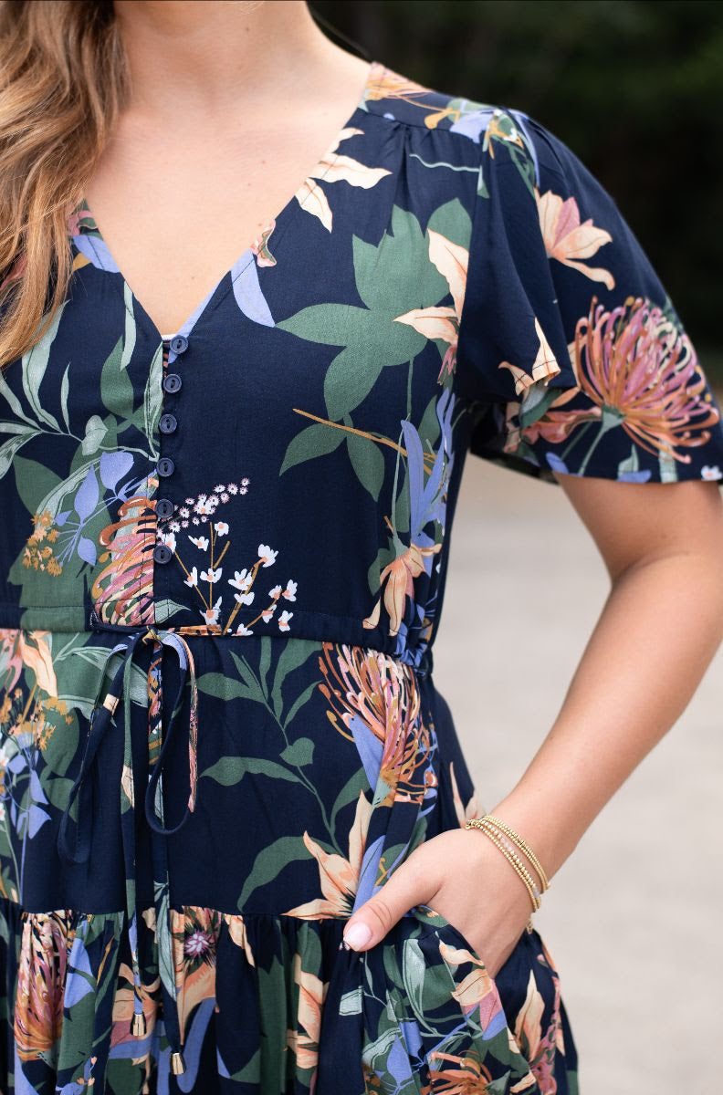 Esmerelda Dress Navy