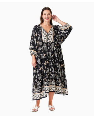 Eliana Dress Palm Print