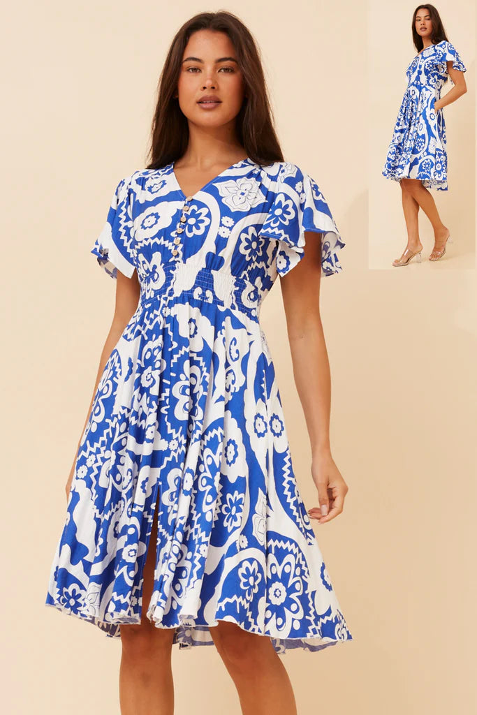 Delen Dress Cobalt