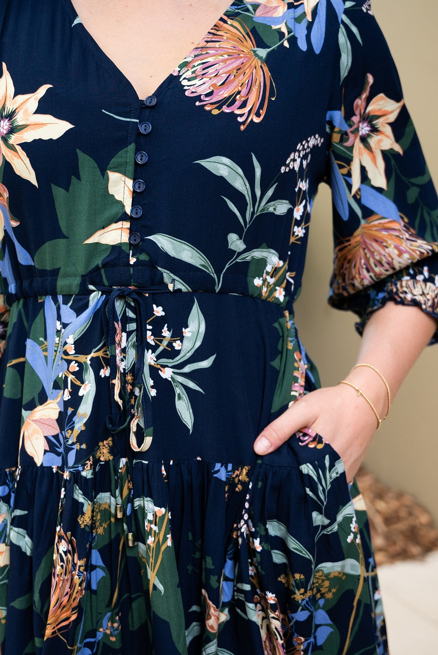 Koda Dress Navy Floral