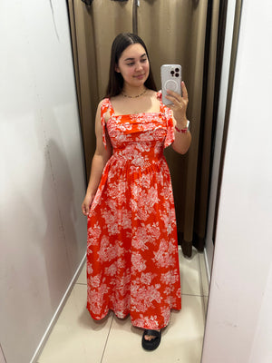 Alazne Dress Red Floral