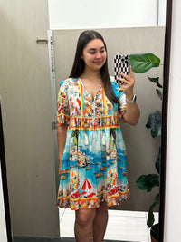 Lailah Dress Coastal Print