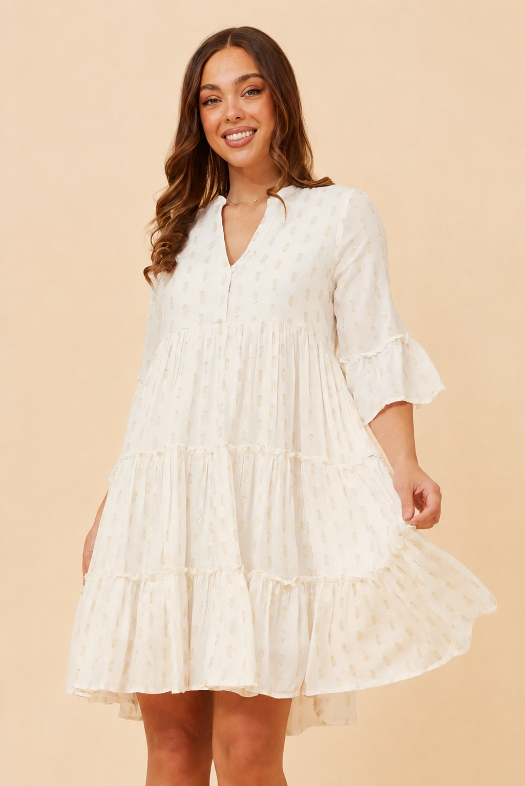 Cadence Dress White